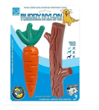 Buddy Toys Mordedores Queridinhos Nylon - Cenoura E Graveto