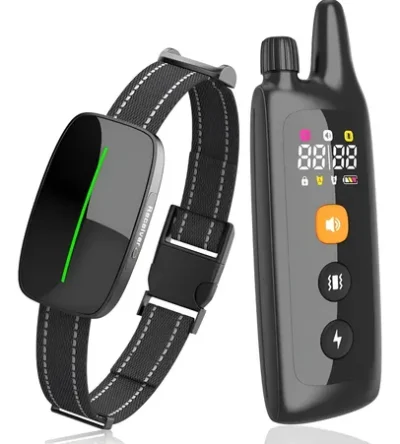 Colar Eletrônico Impermeável Do Treinamento Cão 800m Preto