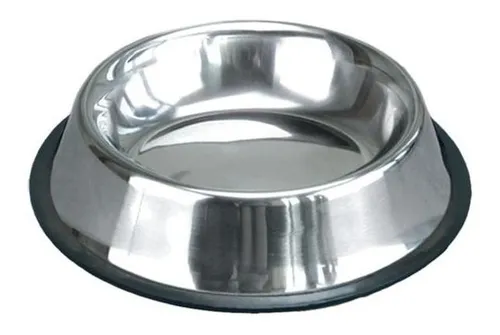 Comedouro Antiderrapante Inox para Cães