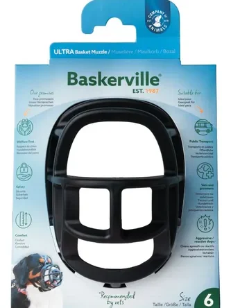 Focinheira Baskerville Xxg Preta (tamanho 6)