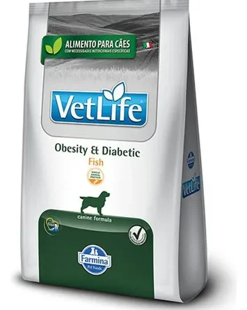 Ração P/caes Vet Life Obesity & Diabetic Fish 10,1kg