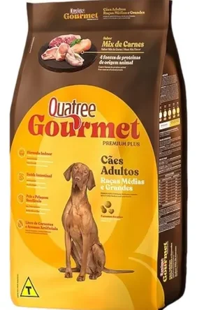Ração Quatree Gourmet Cães Adultos Raças Méd/grande 10,1kg