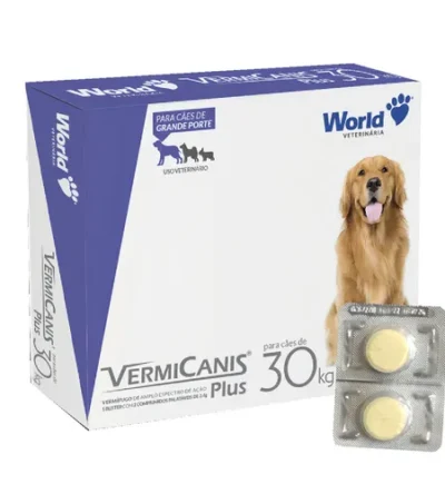 Remedio Contra Parasitas Em Cachorro Vermicanis 30-60kg 2cp