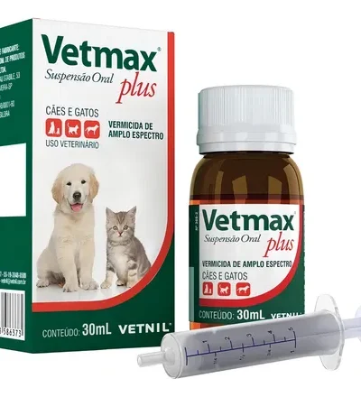 Vermifugo Filhote Vetmax Suspensão Para Cães E Gatos 30ml