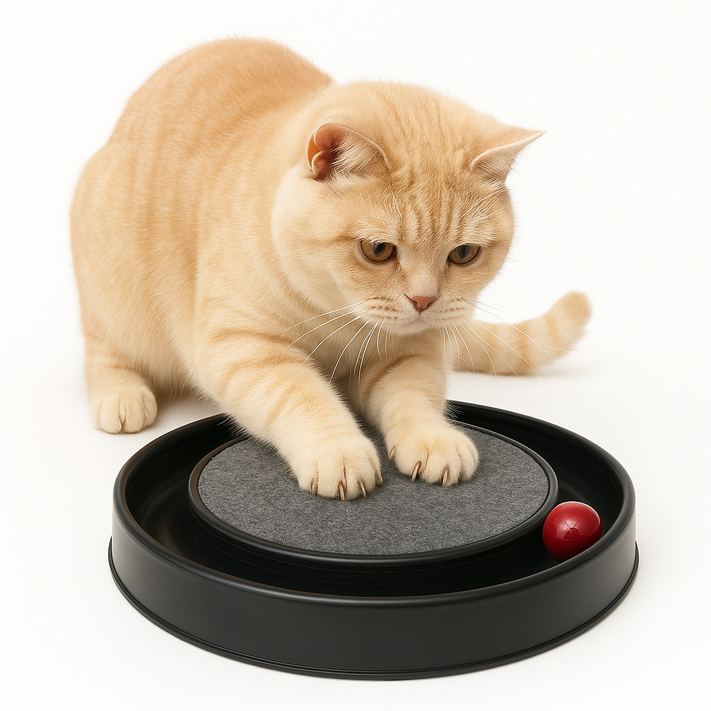 Arranhador Redondo Para Gato Relax Com Bolinha Miau