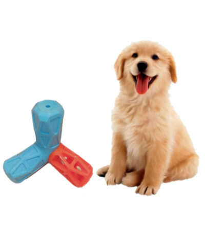 Brinquedo Bastão Mordedor Interativo Pet Porta Petisco Ração Cão Cachorro com Apito Som