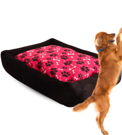 Cama Pet Quadrada Caminha Colchonete de Cachorro e Gato Antiderrapante Luxo Estampada
