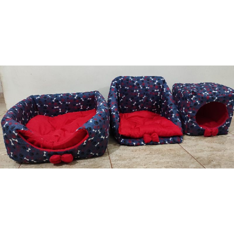 Cama Pet Toca G 3 em 1 50cmx50x50cm