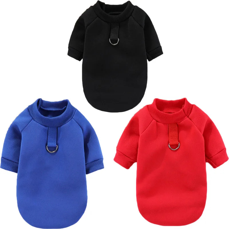 Cão Hoodies Roupas De Inverno Sólido Para Animais De Estimação Camisola Cães Pequenos York Filhote De Cachorro Traje Pre
