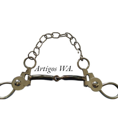 Freio Bridão Tabatinga Mangalarga água choca original inox bocal de ferro partido