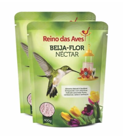 Kit 2 un Nectar Para Beija flor Refil 400g Reino Das Aves