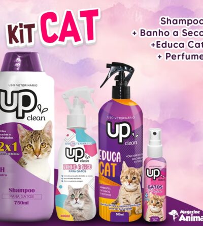 Kit Banho completo para gatos Shampoo gatos + Banho a seco de Gato + EdcucaCAT+ Perfume para Gatos