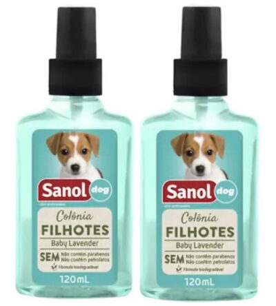 Kit C/2 Colônias Perfume Sanol Dog Filhote 120ml