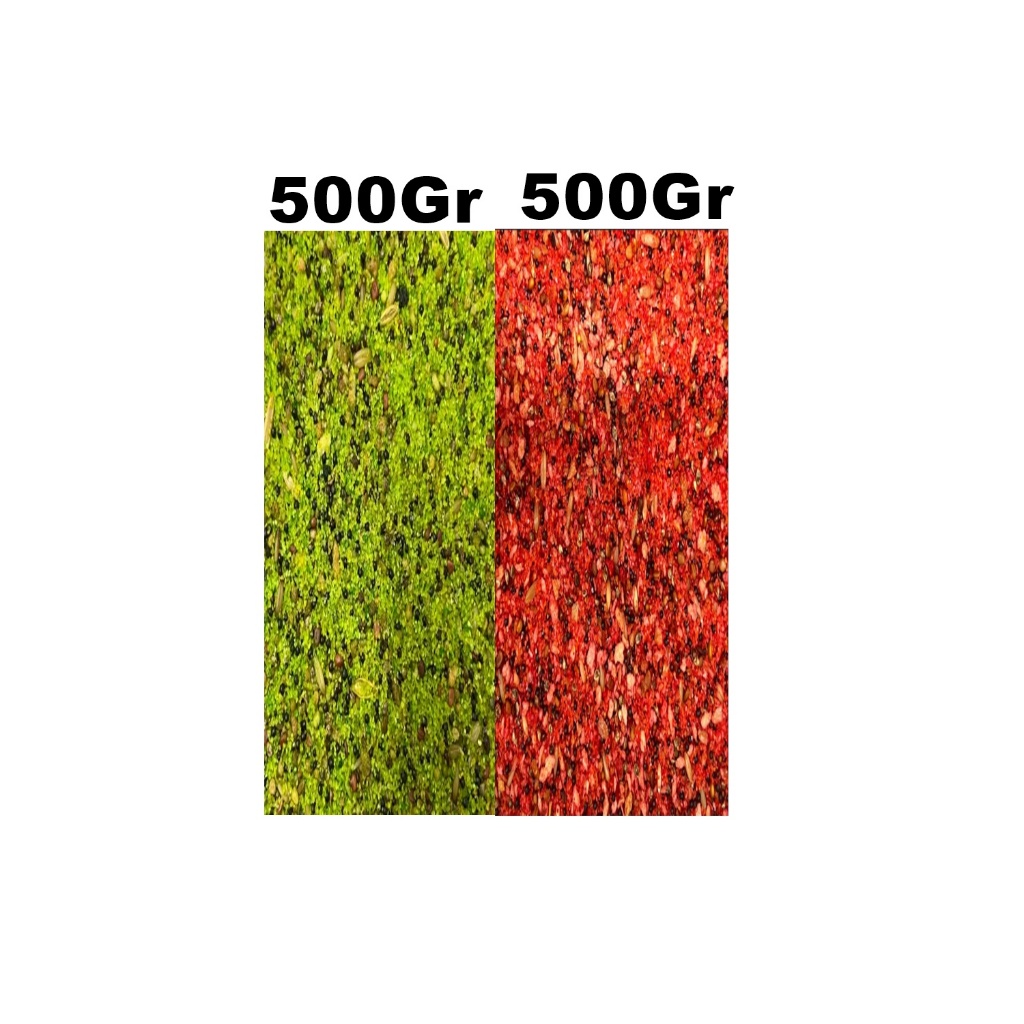 Mix Vitamina Farinhada Jiló + Vermelha para Pássaros Canários - 500Gr Vita Jiló + 500Gr Vita Vermelha Flamingos = 1Kg