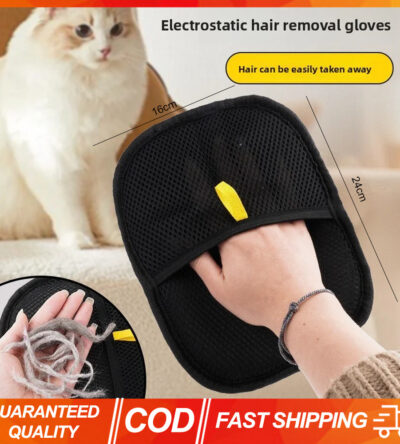 Pet Grooming Luvas Gato Escova Removedor De Pêlos Dupla Face Eletrostática Cão Remoção Do Cabelo Pente Ferramenta Adesiv