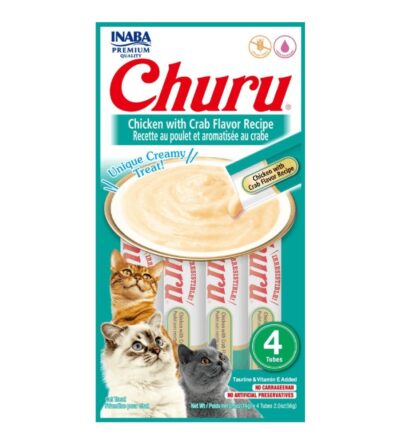 PETISCO CHURU GALINHA E CARANGUEIJO PARA GATOS 56G