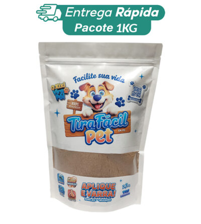 Pó Higiênico P/Cães Gatos Tira Fácil 1KG - Seca Absorve Cocô Xixi Vômito em Seg - Aroma Citronela