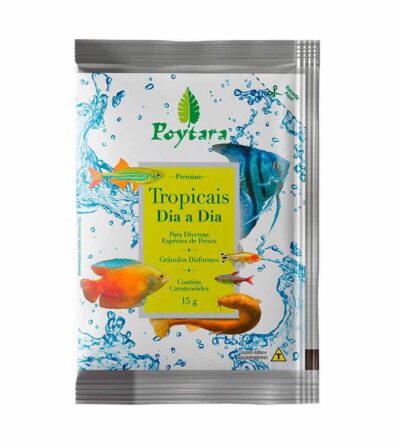 Ração Para Peixes Tropicais Dia A Dia 15g Sache Poytara