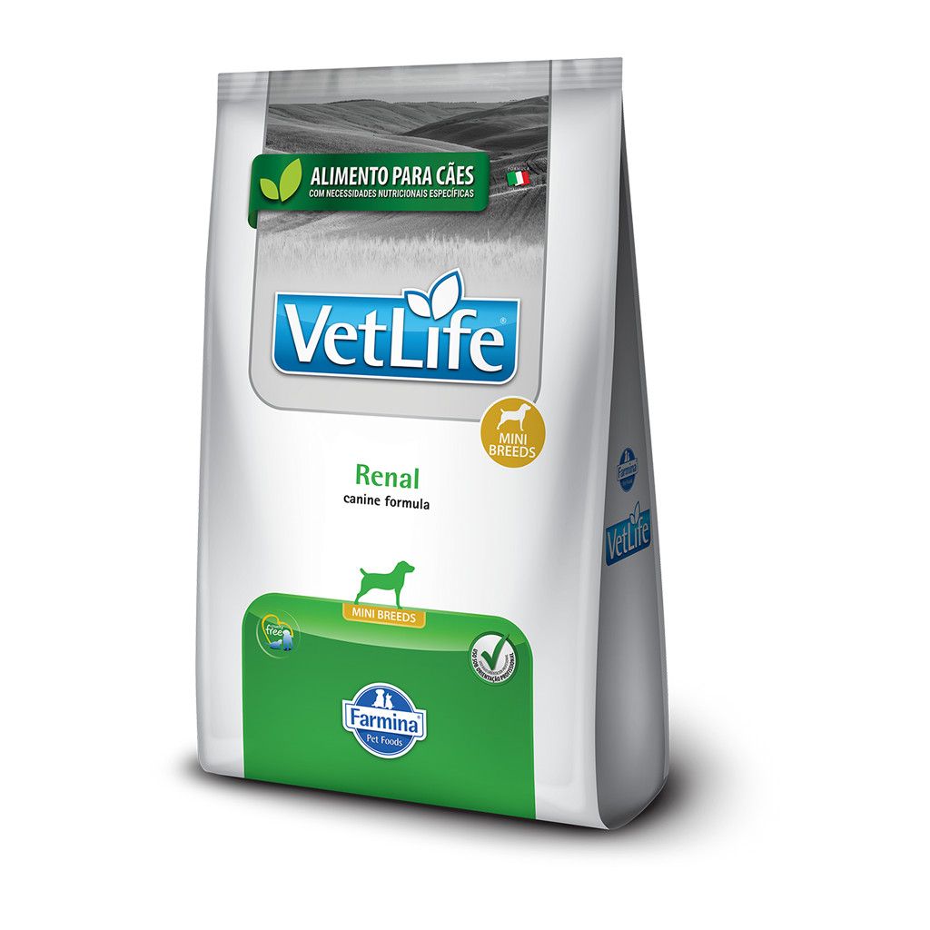 Ração Seca Vet Life Mini Renal para Cães Adultos de Raças Pequenas com Insuficiência Renal Crônica ou Aguda - 2Kg