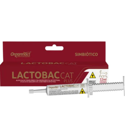 Suplemento Lactobac Plus Cat Gatos 1 Seringa 12ml Organnact