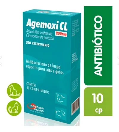 Agemoxi Cl 250mg Antibiotico Amplo Espectro 10 Comprimidos