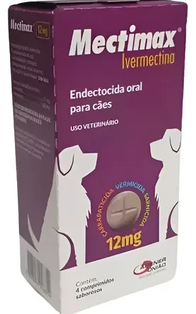 Mectimax Para Cães 12 Mg - 4 Comprimidos