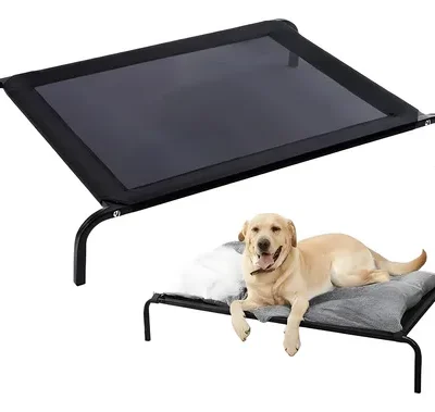 Cama Suspensa Caes Para Cachorros Grande - Resistente Preto Azul-escuro