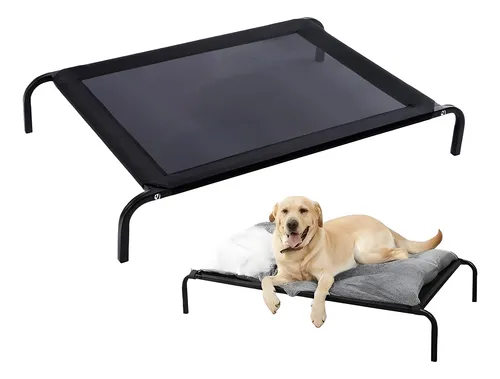Cama Suspensa Caes Para Cachorros Grande - Resistente Preto Azul-escuro