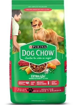 Ração Purina Dog Chow saúde visível para cães adultos médios e grandes 15kg